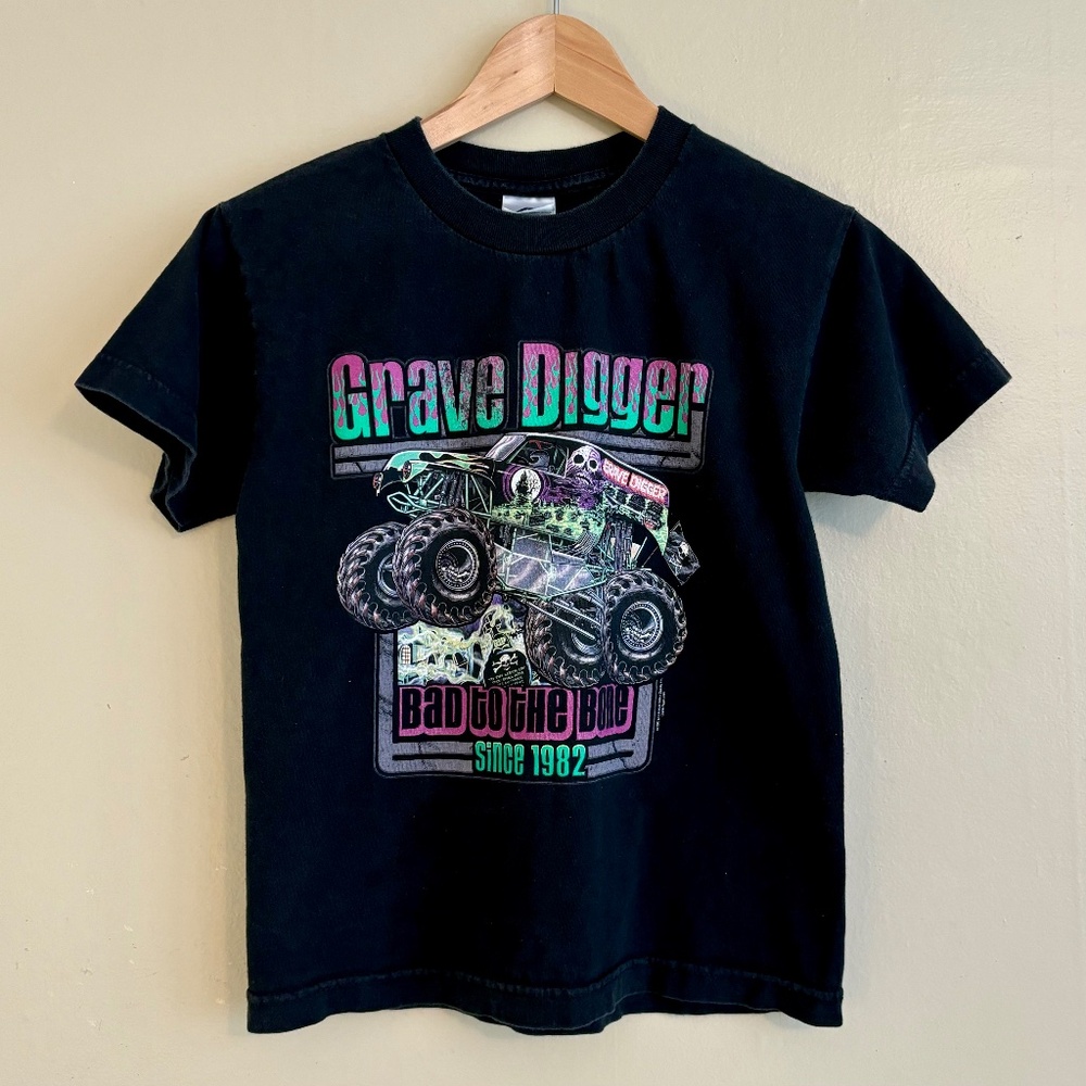 Vintage Grave Digger T-Shirt - Monster Trucks - Size S
